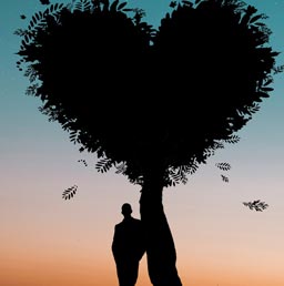 silhouette photo of man leaning